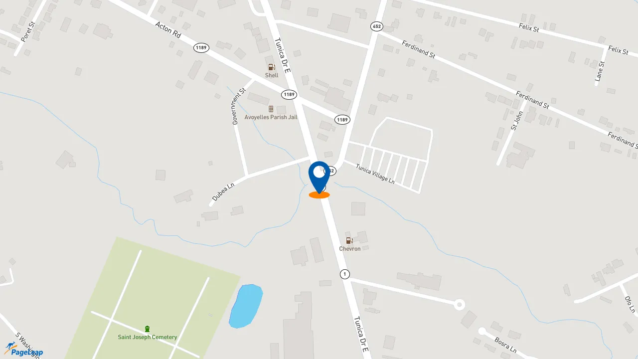 https://pageleap.com map showing location of Subway in Marksville.