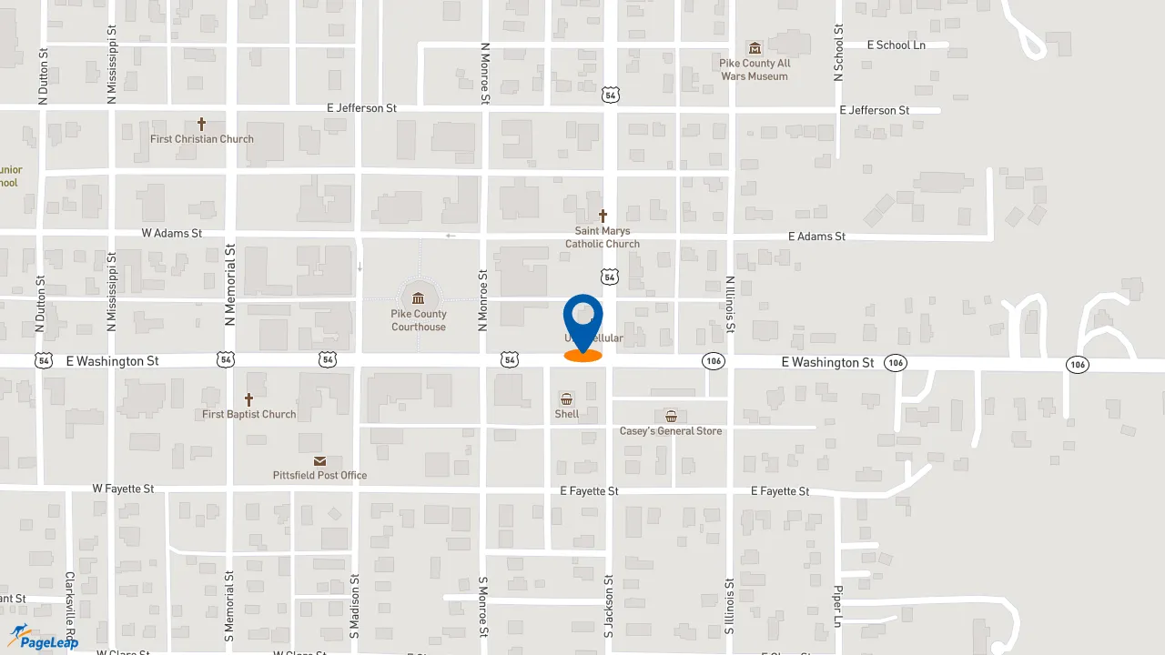 https://pageleap.com map showing location of Subway in Pittsfield.