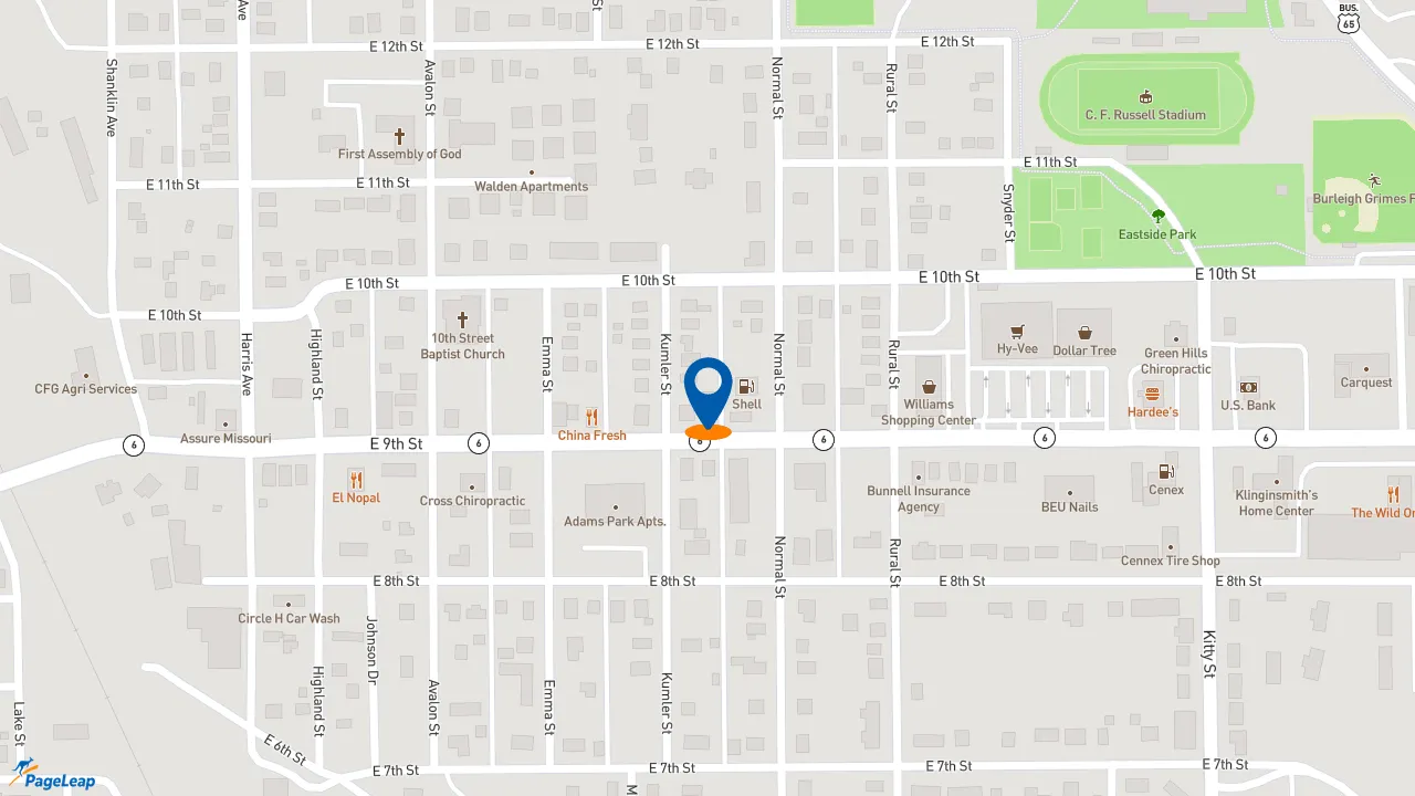 https://pageleap.com map showing location of Subway in Trenton.