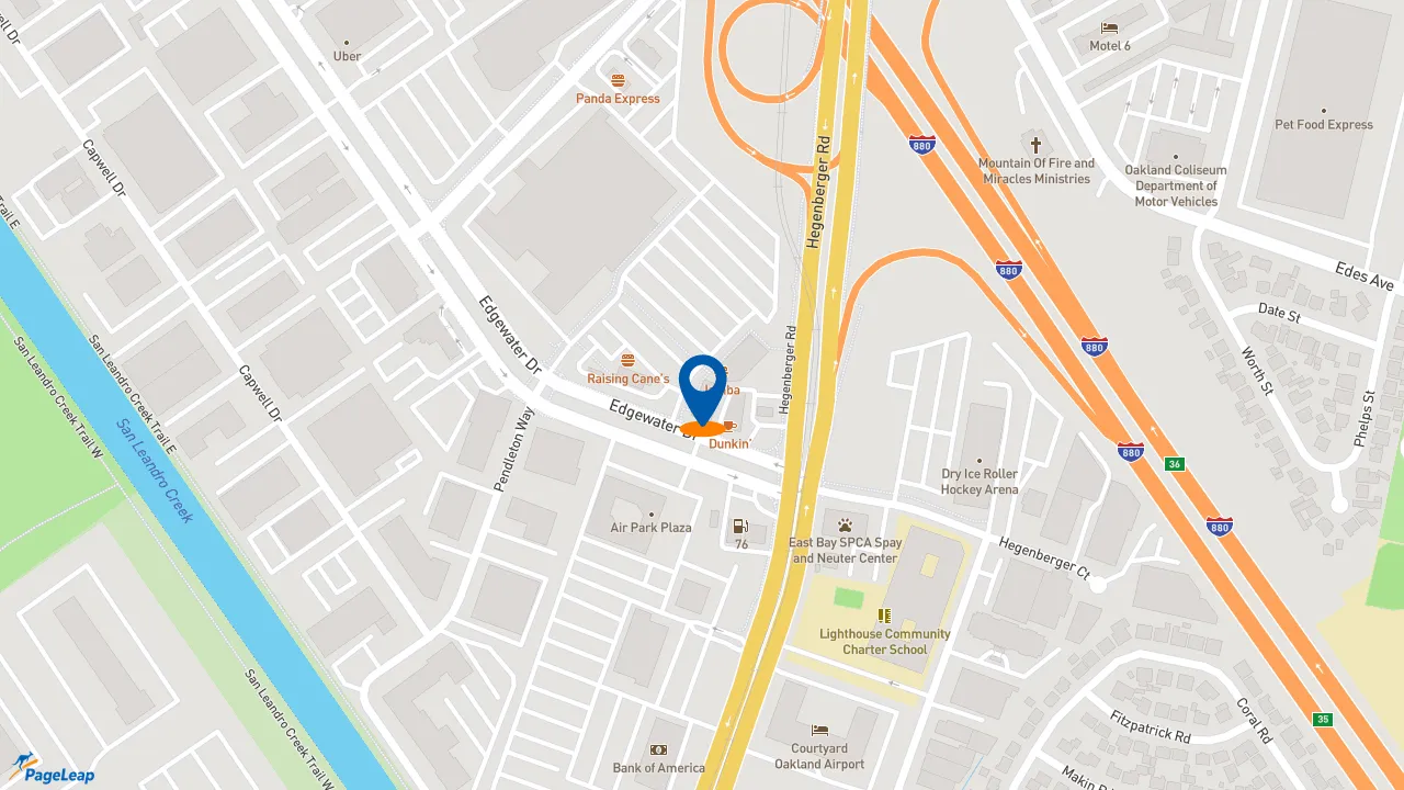 https://pageleap.com map showing location of Subway in Oakland.