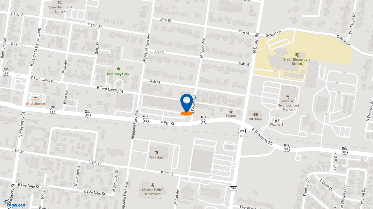 https://pageleap.com map showing location of Subway in Mission.