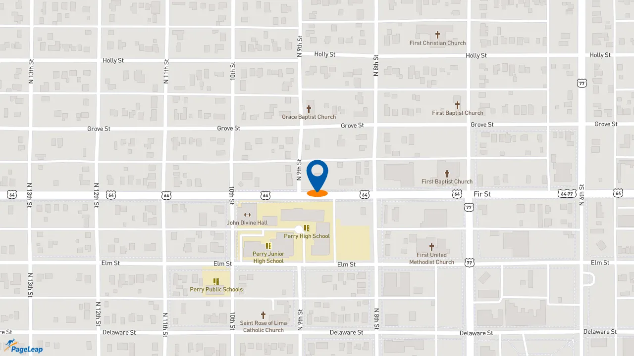 https://pageleap.com map showing location of Subway in Perry.