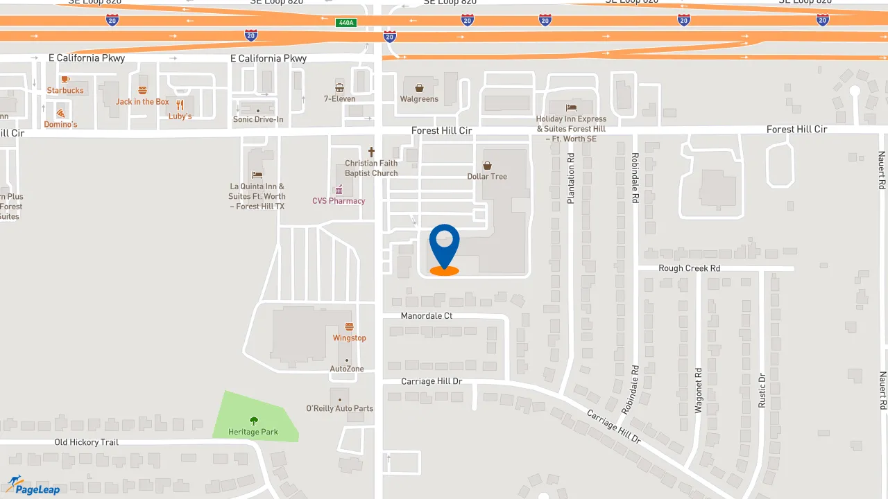 https://pageleap.com map showing location of Subway in Forest Hill.