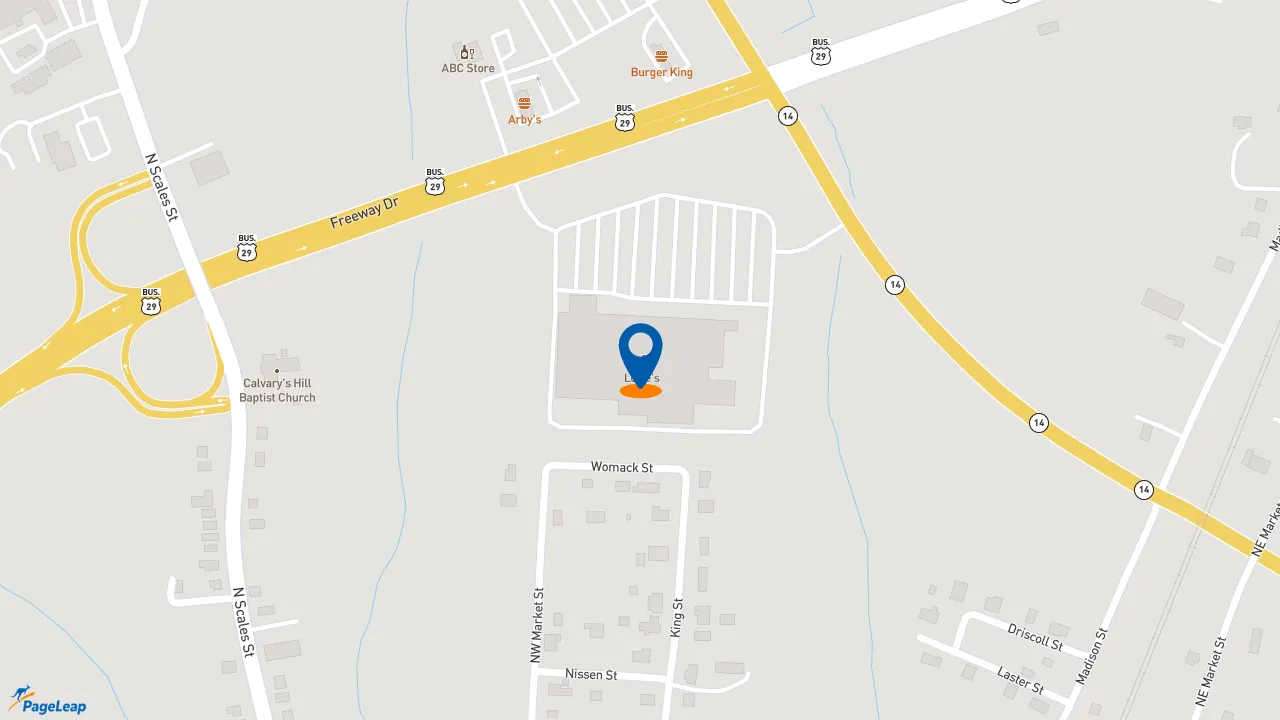 https://pageleap.com map showing location of Subway in Reidsville.