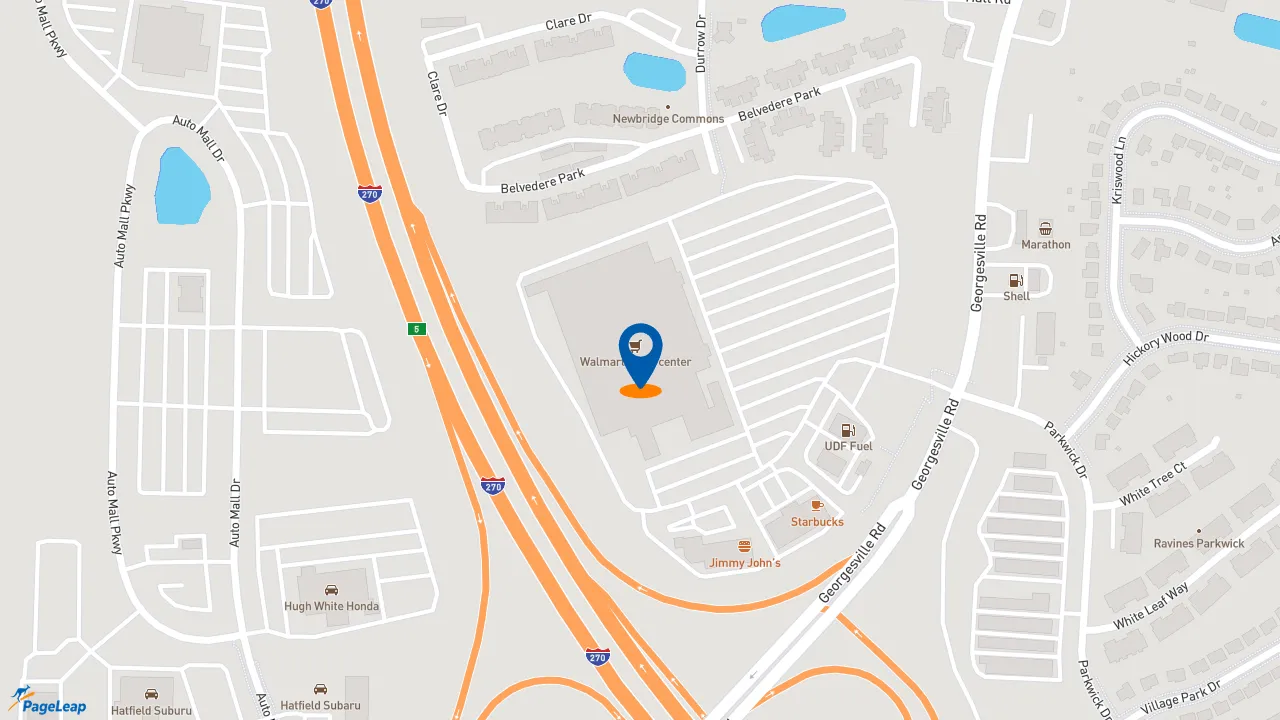 https://pageleap.com map showing location of Subway in Columbus.
