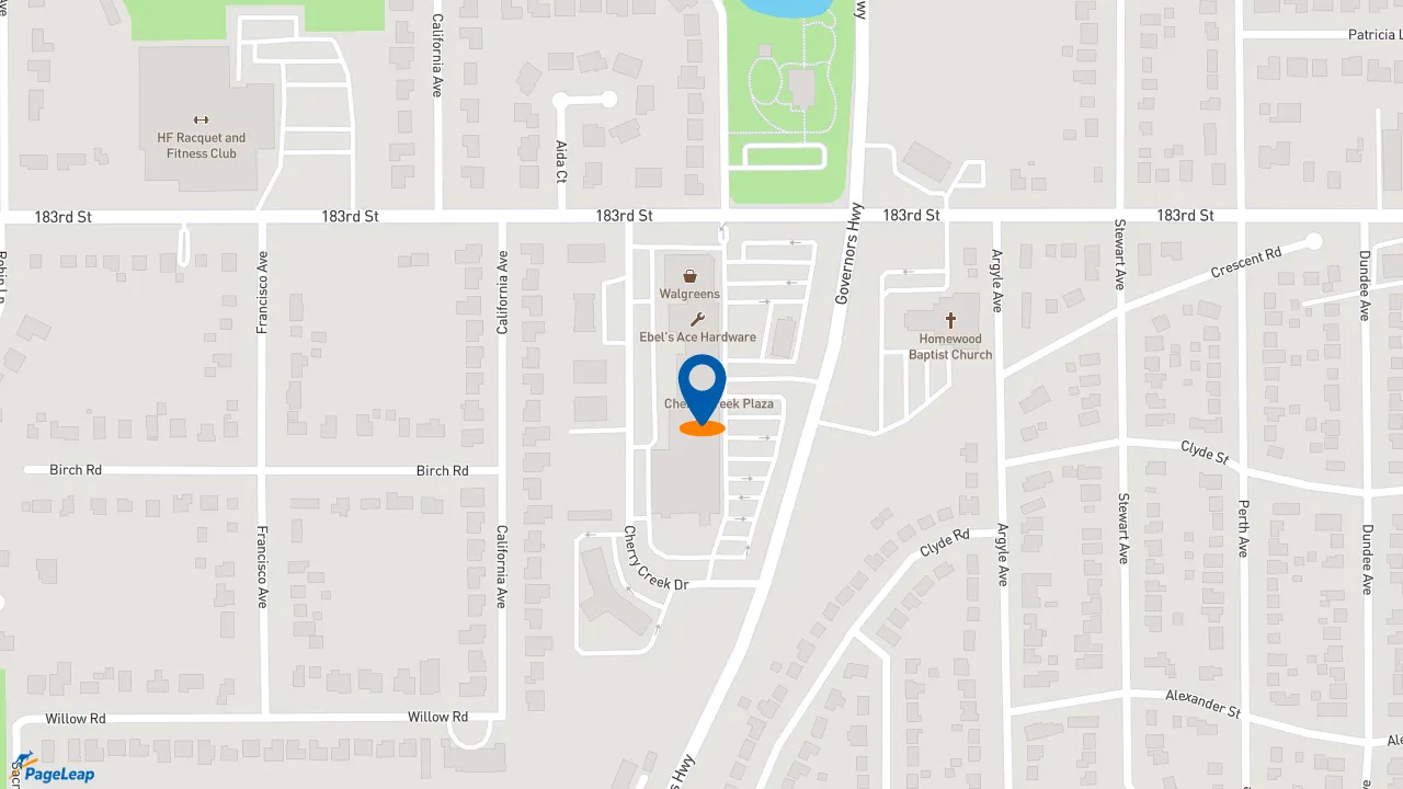 https://pageleap.com map showing location of Subway in Homewood.