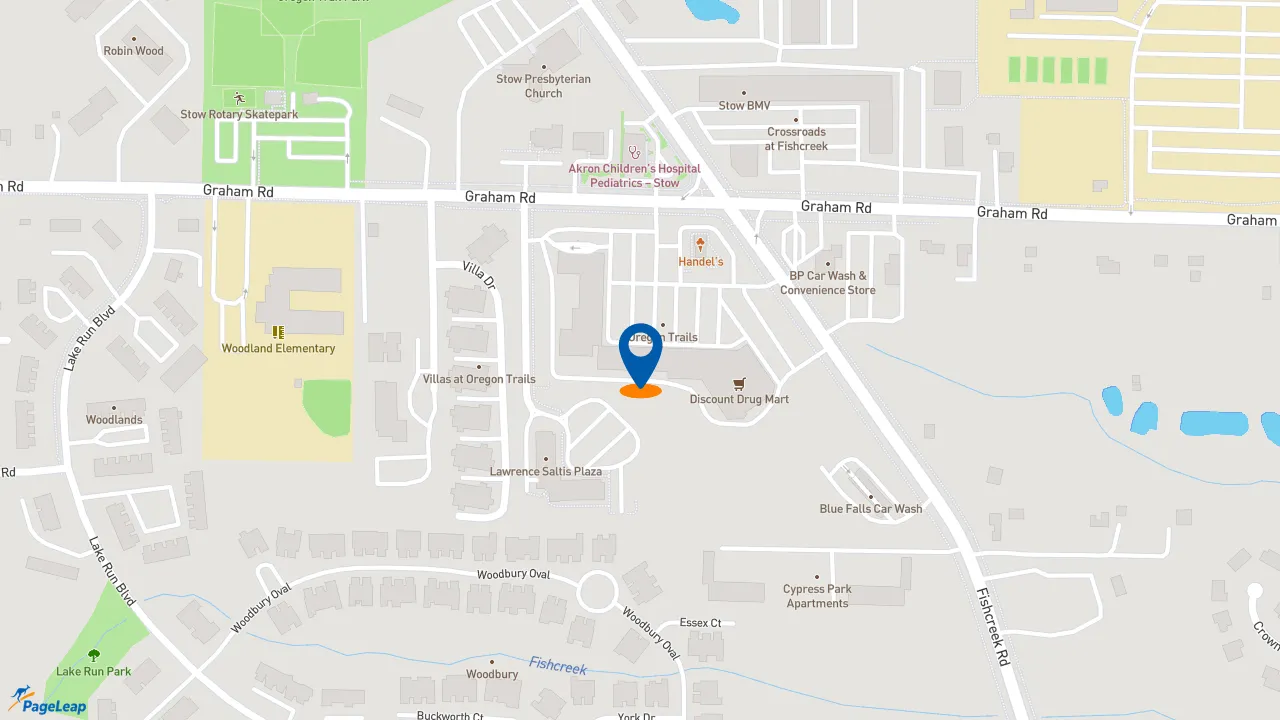 https://pageleap.com map showing location of Subway in Stow.