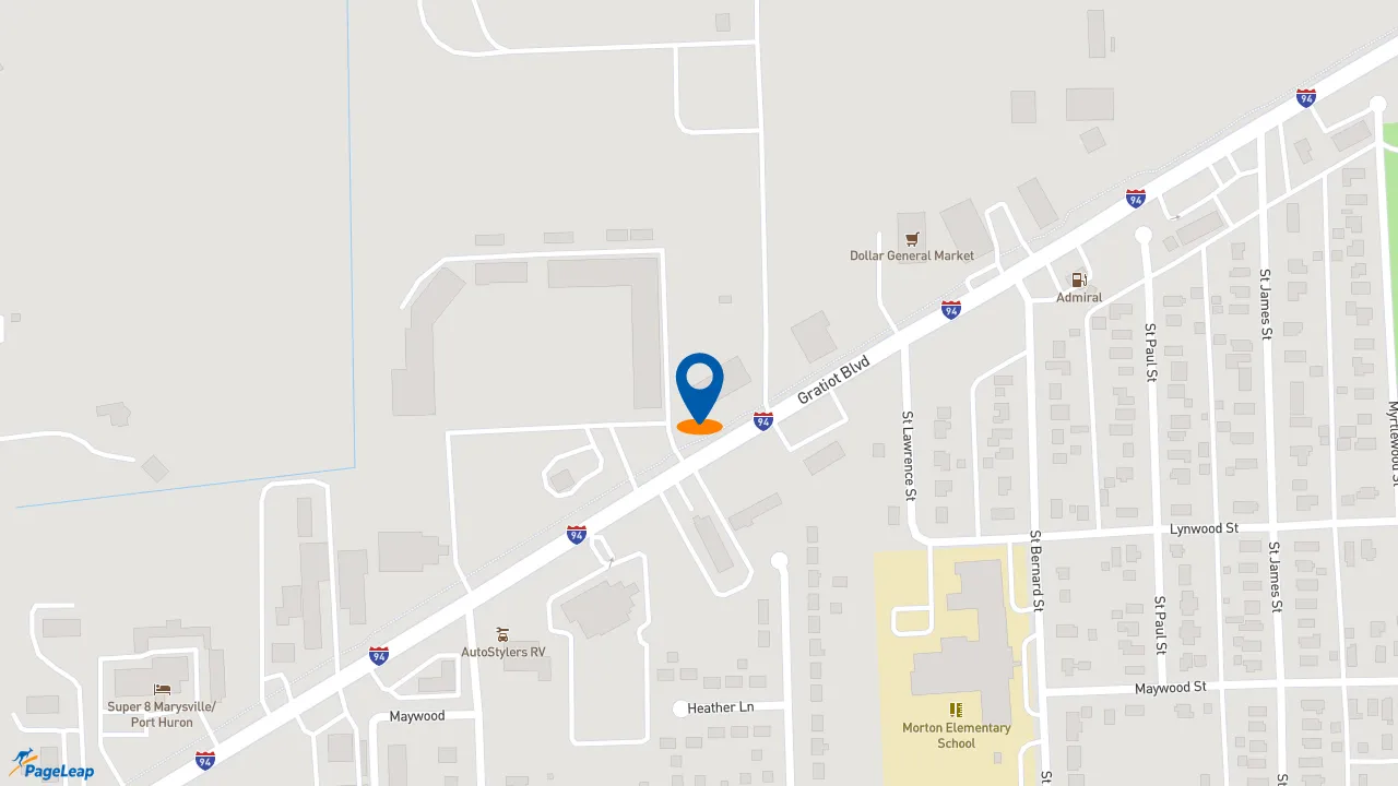 https://pageleap.com map showing location of Subway in Marysville.