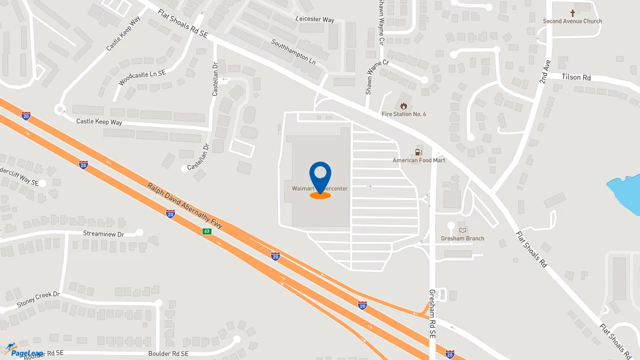 https://pageleap.com map showing location of Subway in Atlanta.