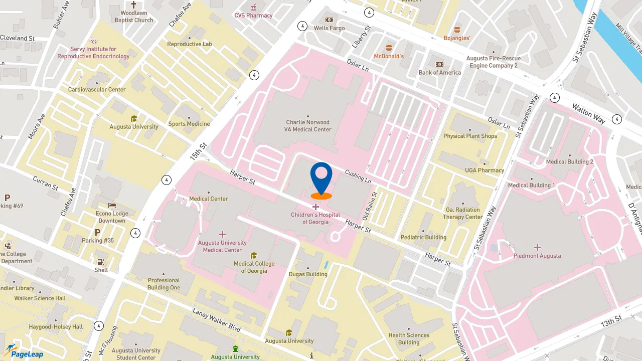 https://pageleap.com map showing location of Subway in Augusta.
