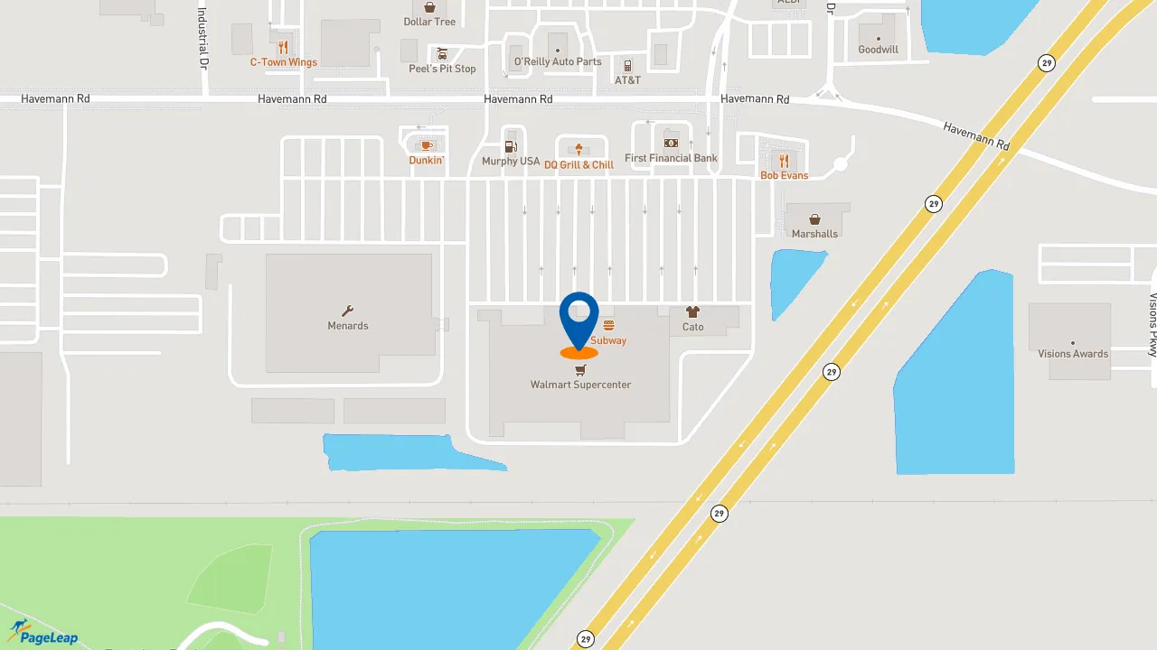https://pageleap.com map showing location of Subway in Celina.