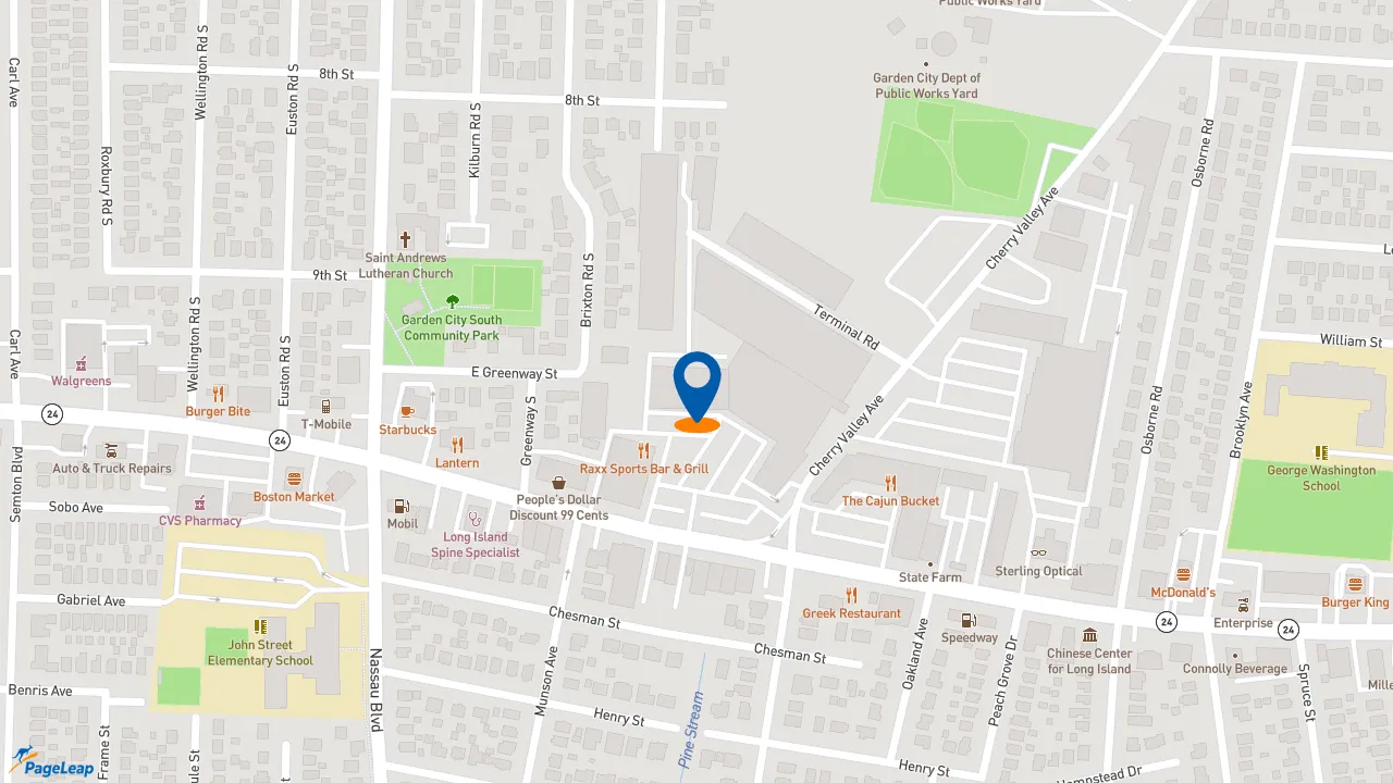 https://pageleap.com map showing location of Subway in West Hempstead.