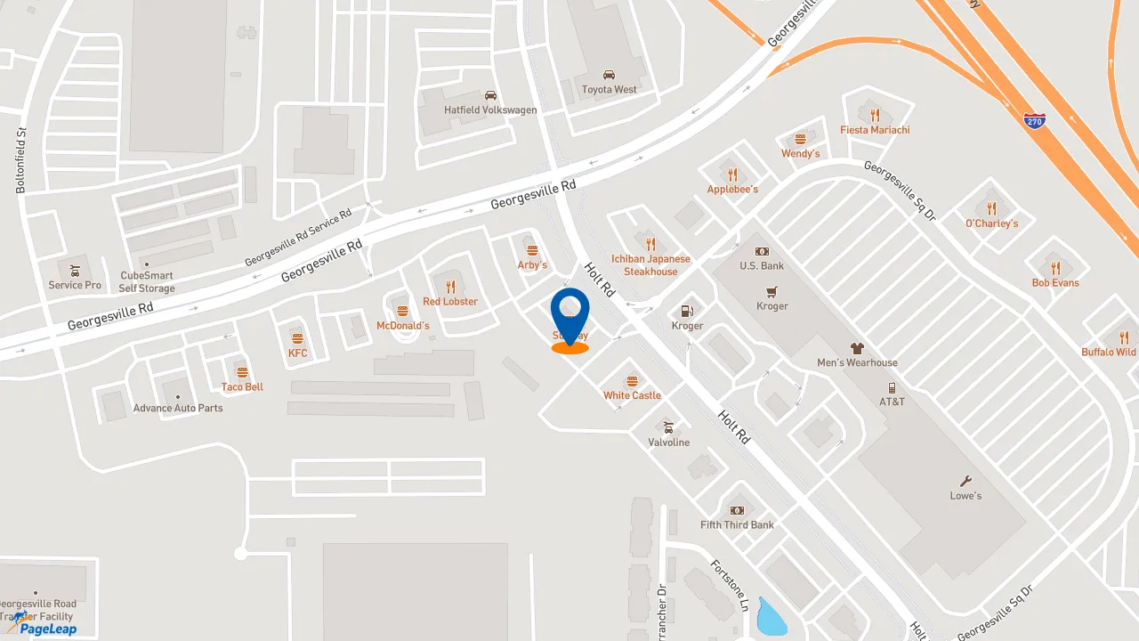 https://pageleap.com map showing location of Subway in Columbus.