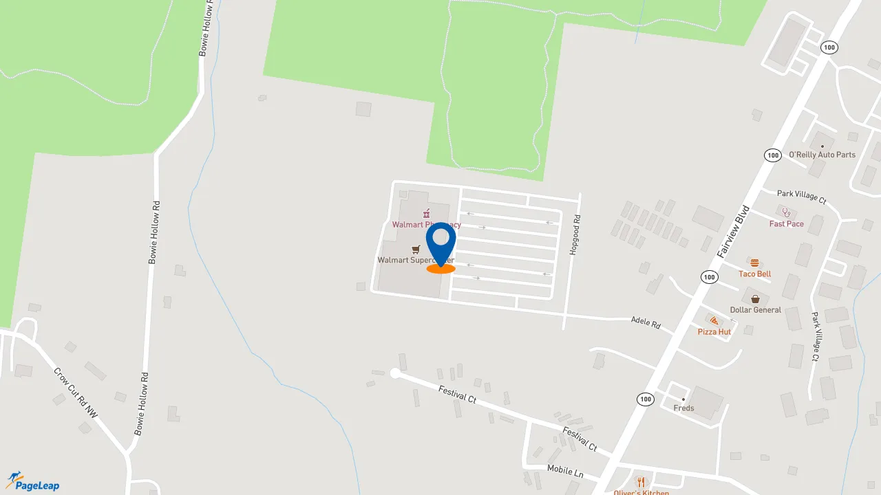https://pageleap.com map showing location of Subway in Fairview.