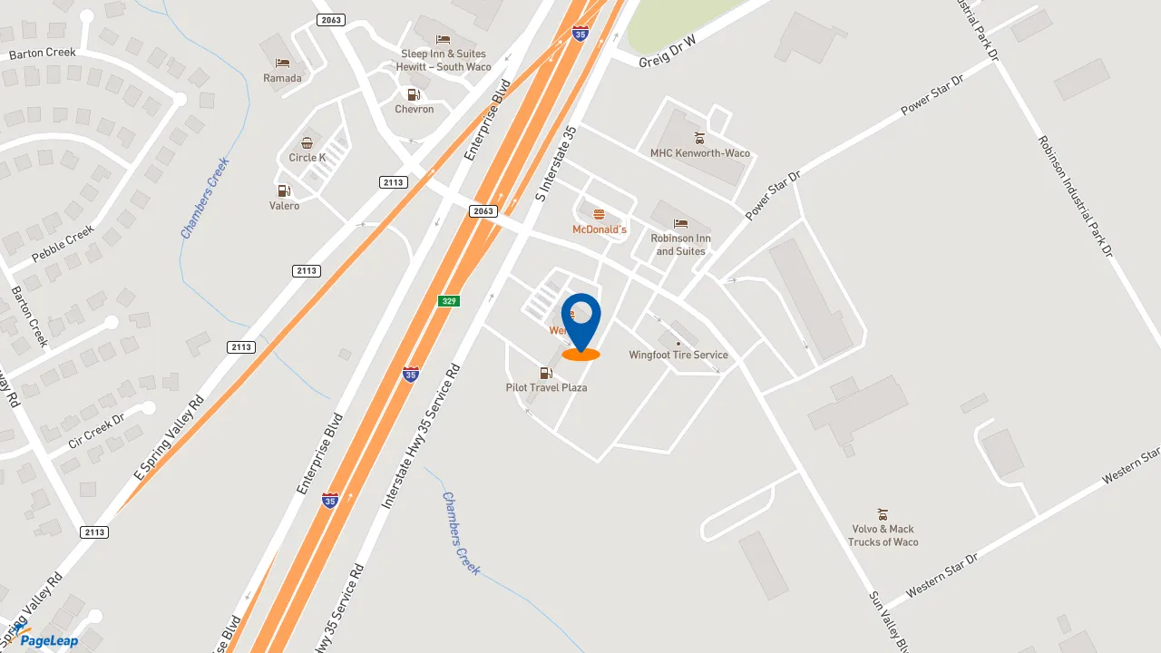 https://pageleap.com map showing location of Subway in Robinson.