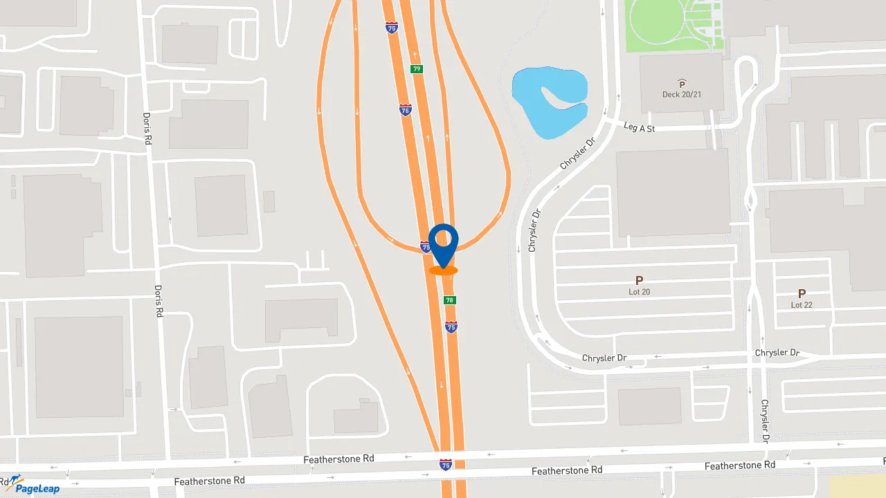https://pageleap.com map showing location of Subway in Auburn Hills.