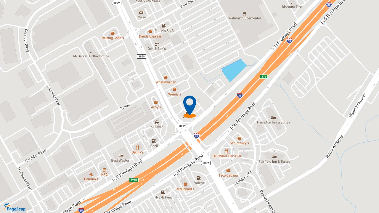 https://pageleap.com map showing location of Subway in Schertz.