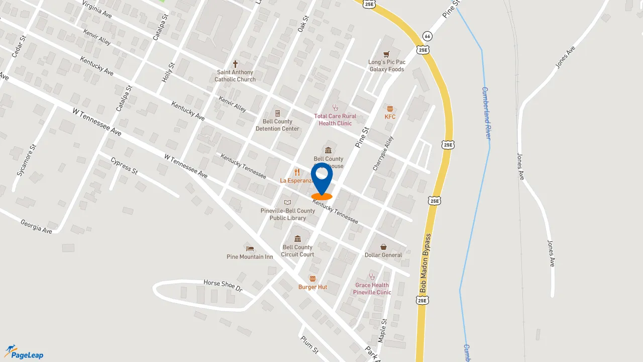https://pageleap.com map showing location of Subway in Pineville.
