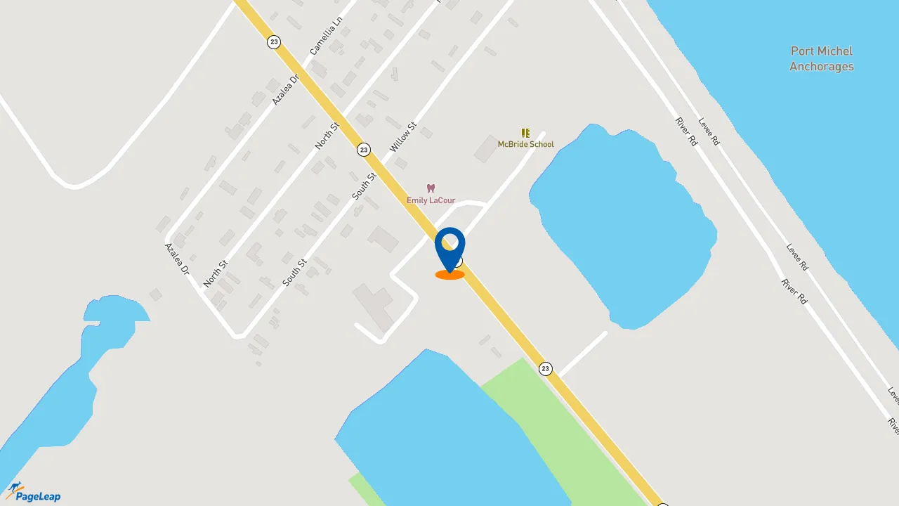 https://pageleap.com map showing location of Subway in Port Sulphur.