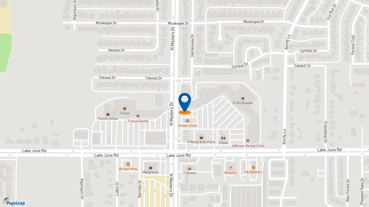 https://pageleap.com map showing location of Subway in Dallas.