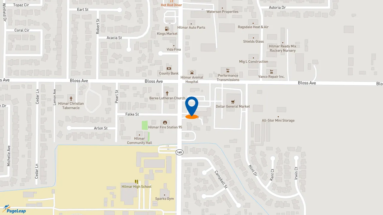 https://pageleap.com map showing location of Subway in Hilmar.