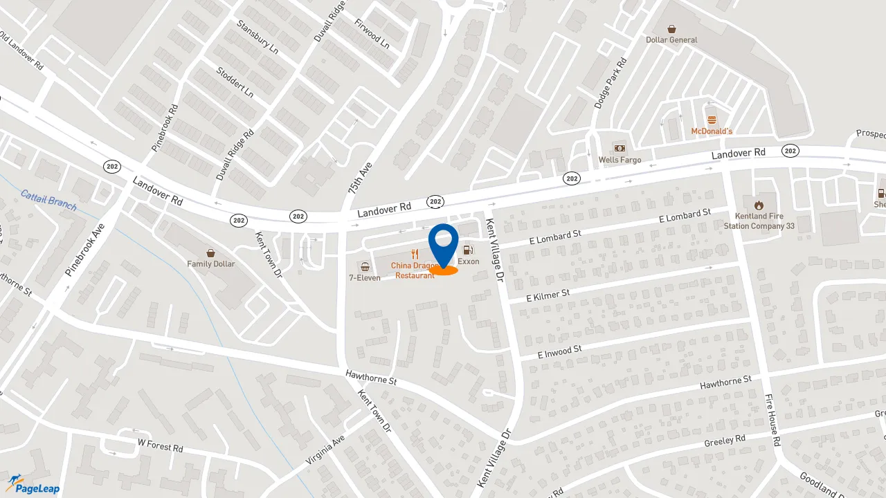 https://pageleap.com map showing location of Subway in Cheverly.