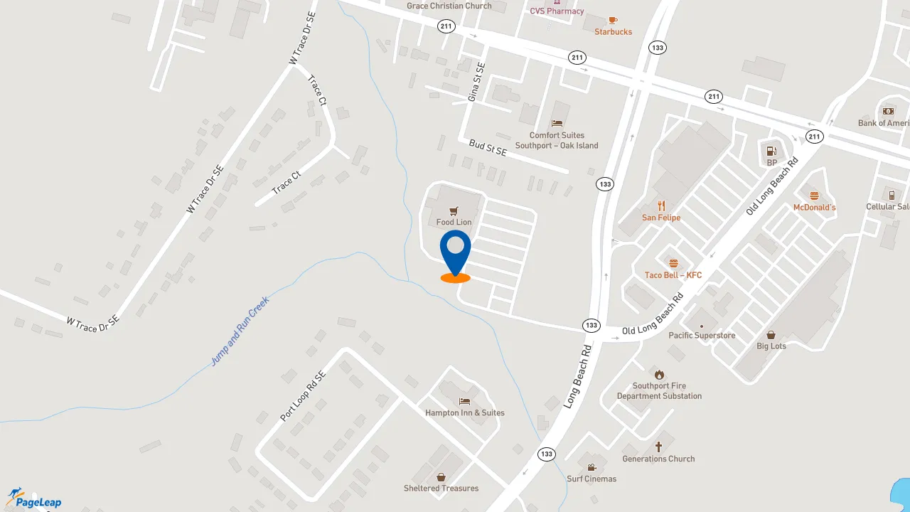 https://pageleap.com map showing location of Subway in Southport.