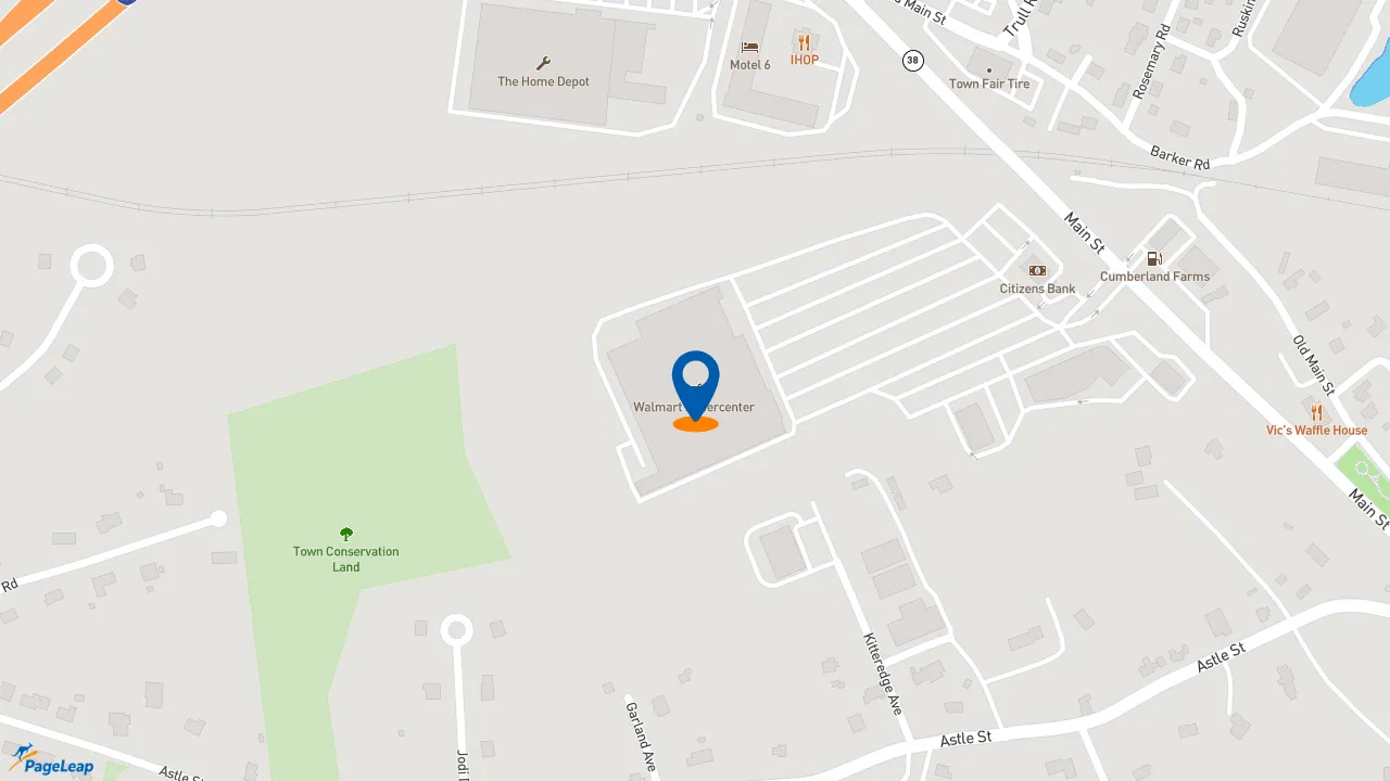 https://pageleap.com map showing location of Subway in Tewksbury.