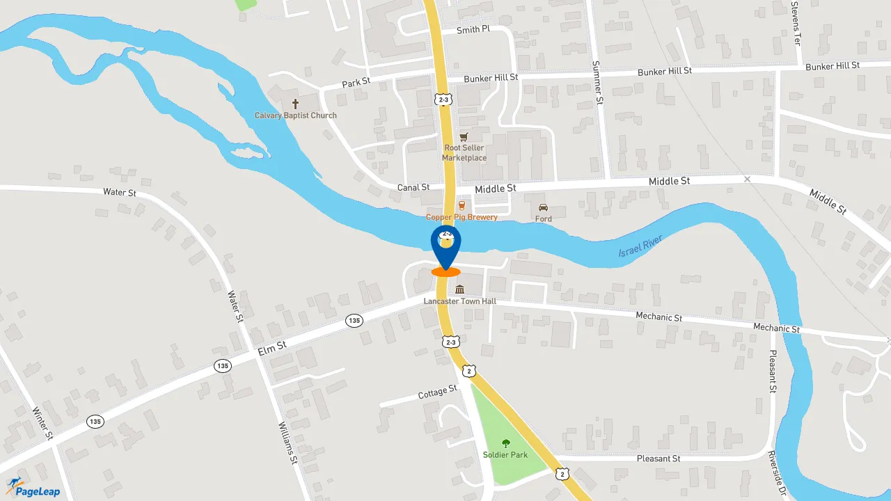 https://pageleap.com map showing location of Subway in Lancaster.