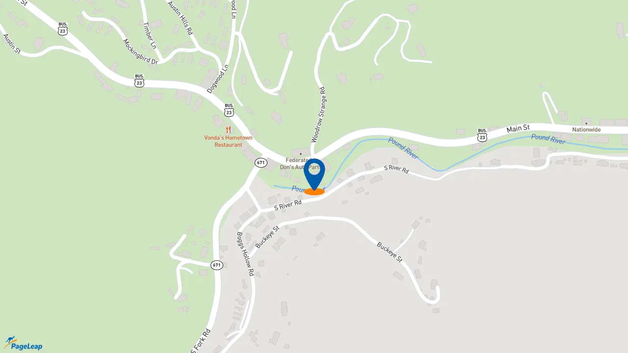 https://pageleap.com map showing location of Subway in Pound.