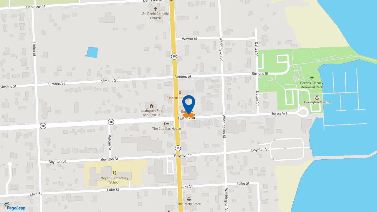 https://pageleap.com map showing location of Subway in Lexington.