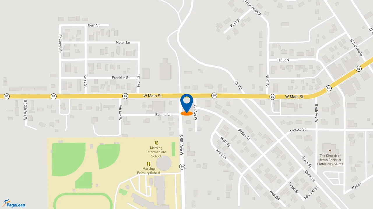 https://pageleap.com map showing location of Subway in Marsing.