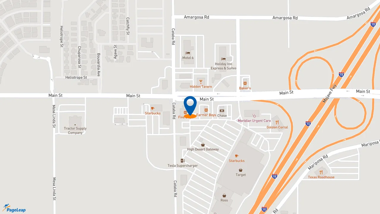 https://pageleap.com map showing location of Subway in Hesperia.