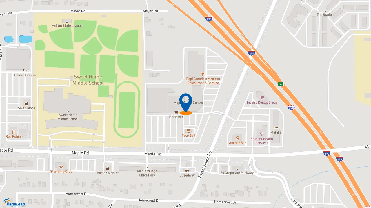 https://pageleap.com map showing location of Subway in Eggertsville.