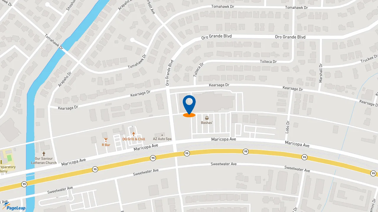 https://pageleap.com map showing location of Subway in Lake Havasu City.