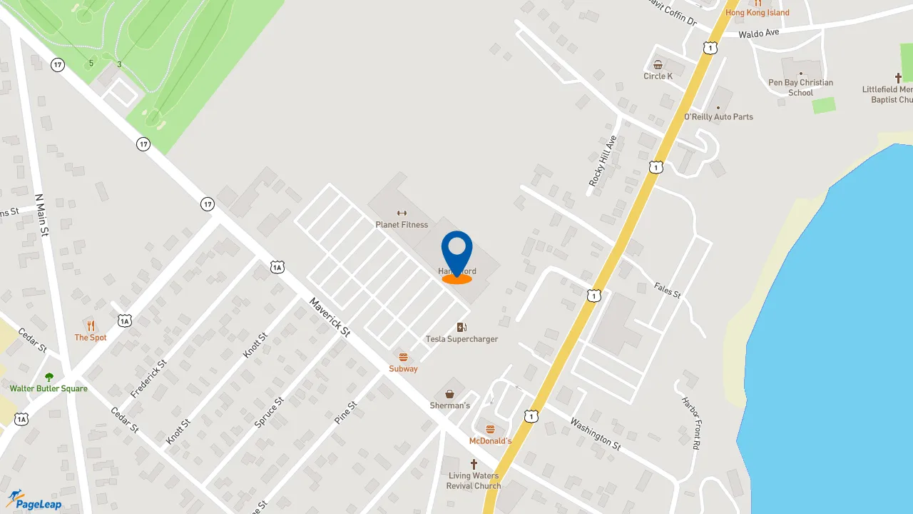 https://pageleap.com map showing location of Subway in Rockland.
