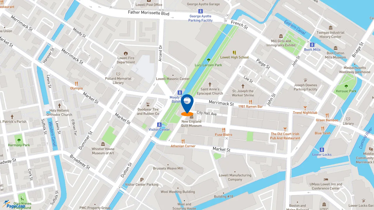 https://pageleap.com map showing location of Subway in Lowell.