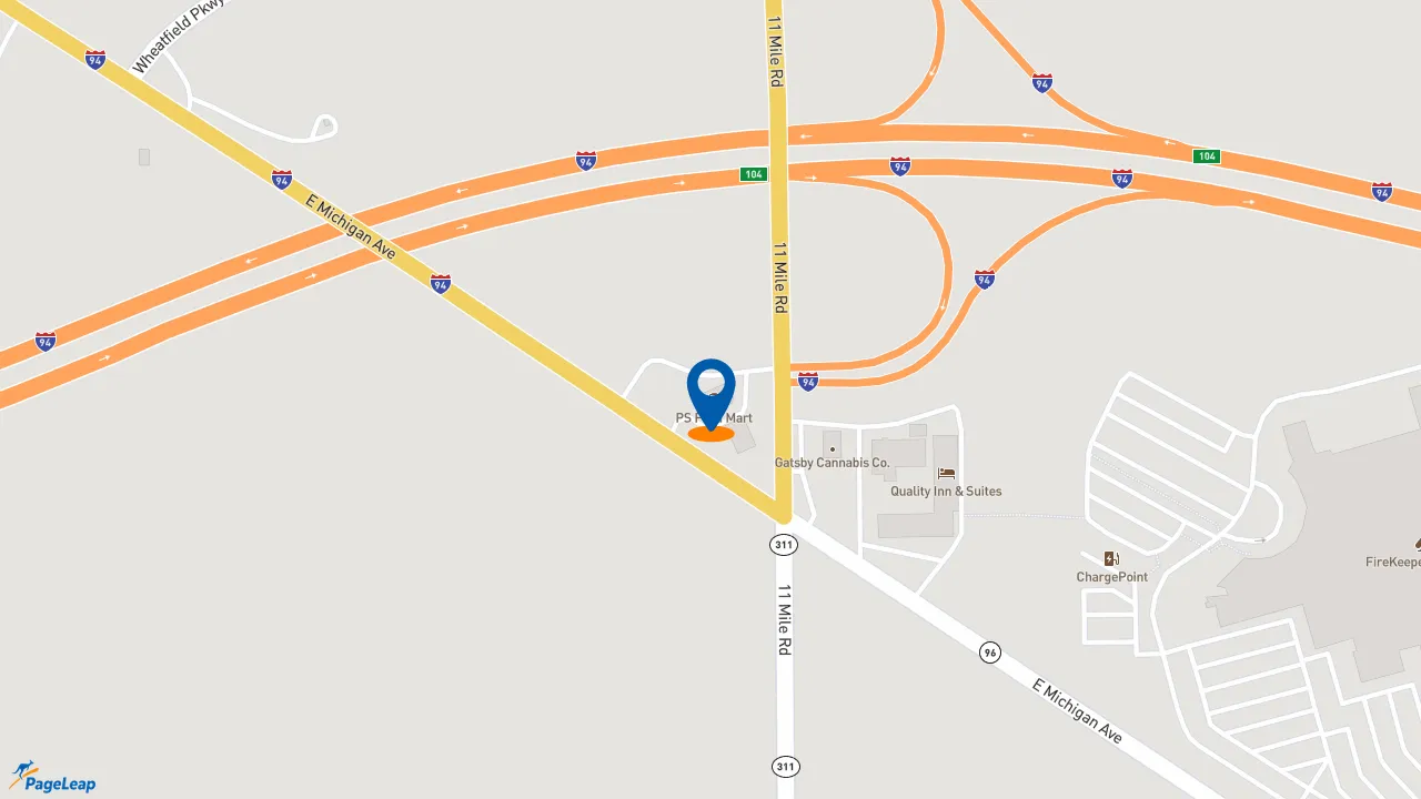 https://pageleap.com map showing location of Subway in Battle Creek.