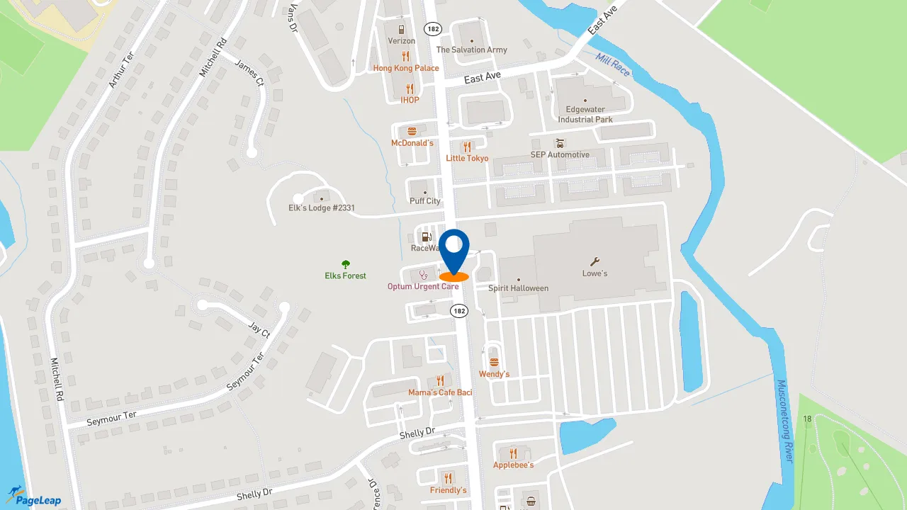 https://pageleap.com map showing location of Subway in Hackettstown.