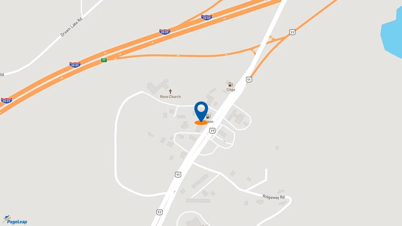 https://pageleap.com map showing location of Subway in Woodstock.