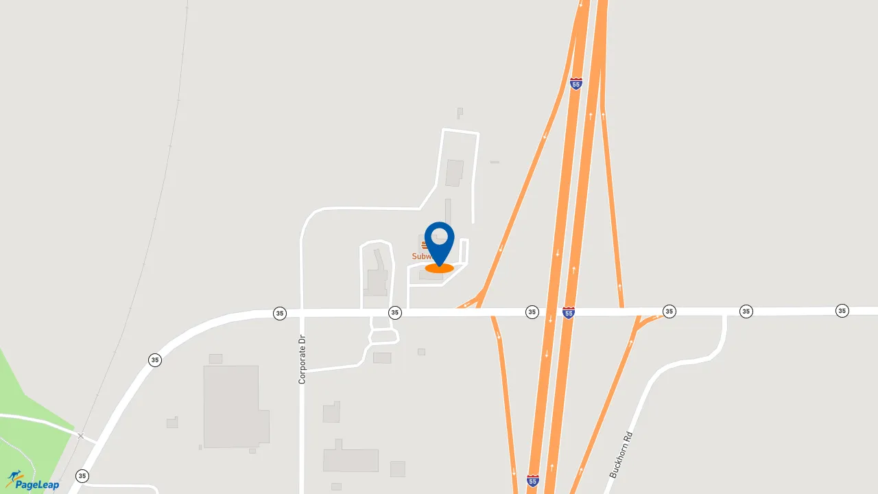 https://pageleap.com map showing location of Subway in Batesville.