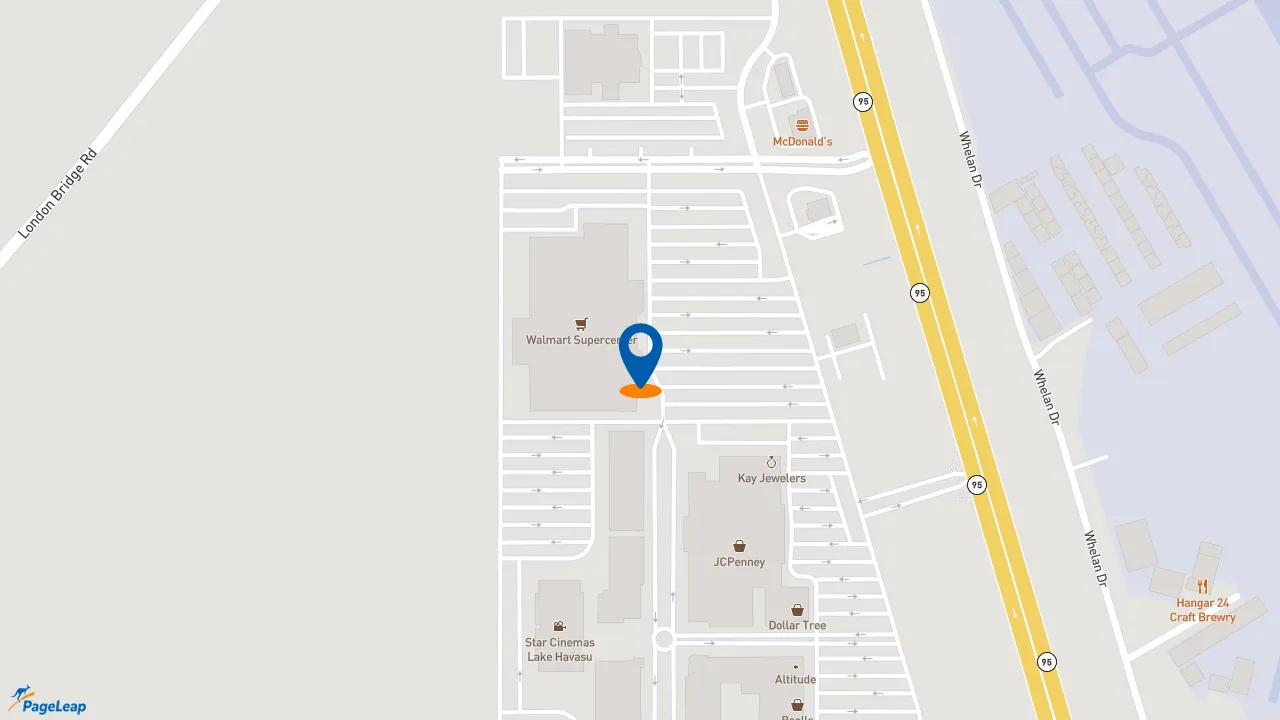 https://pageleap.com map showing location of Subway in Lake Havasu City.