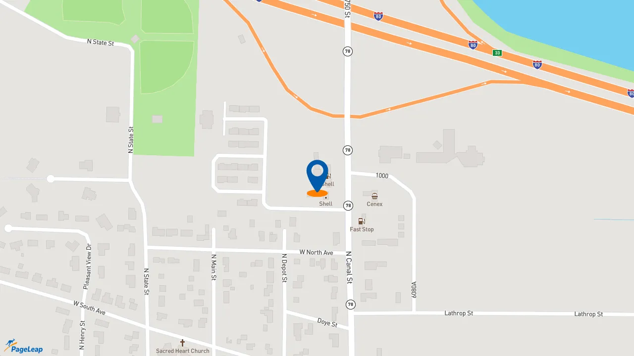 https://pageleap.com map showing location of Subway in Annawan.