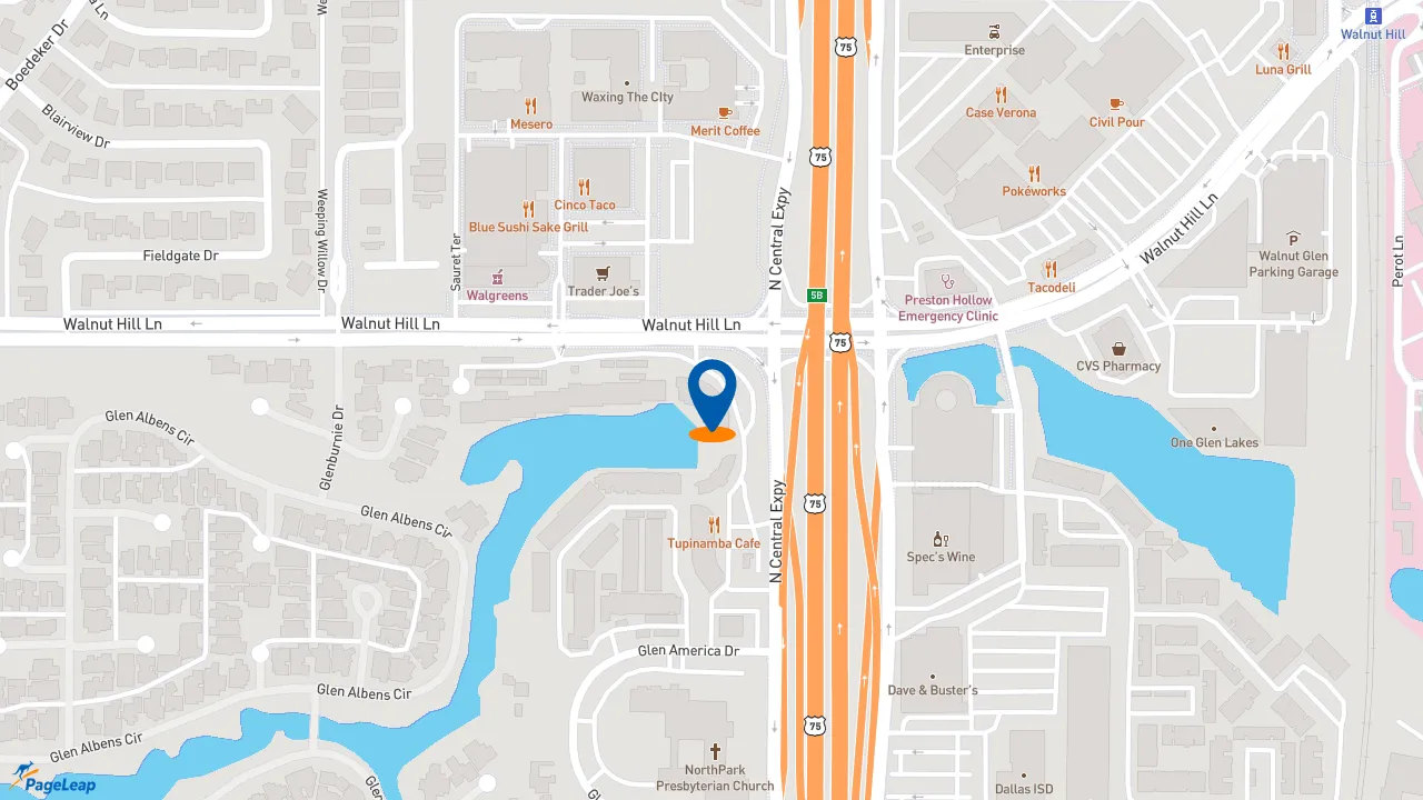 https://pageleap.com map showing location of Subway in Dallas.
