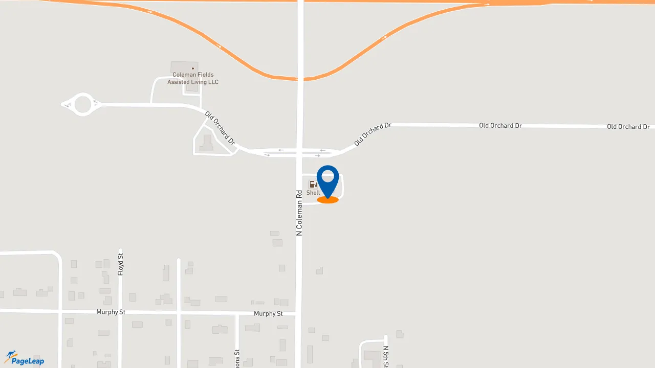 https://pageleap.com map showing location of Subway in Coleman.