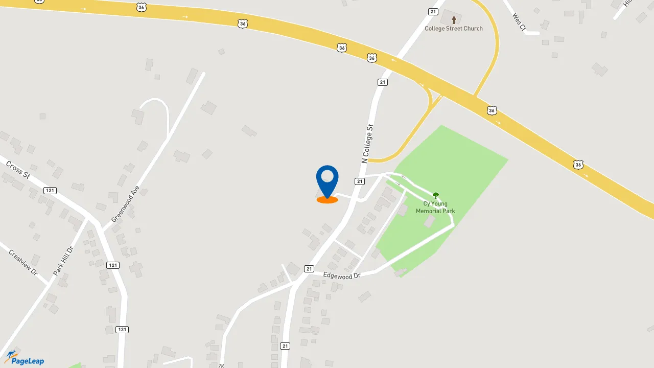 https://pageleap.com map showing location of Subway in Newcomerstown.