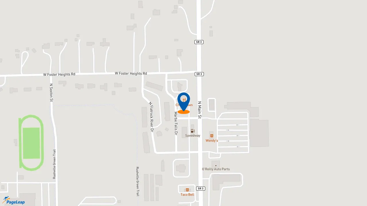 https://pageleap.com map showing location of Subway in Rushville.