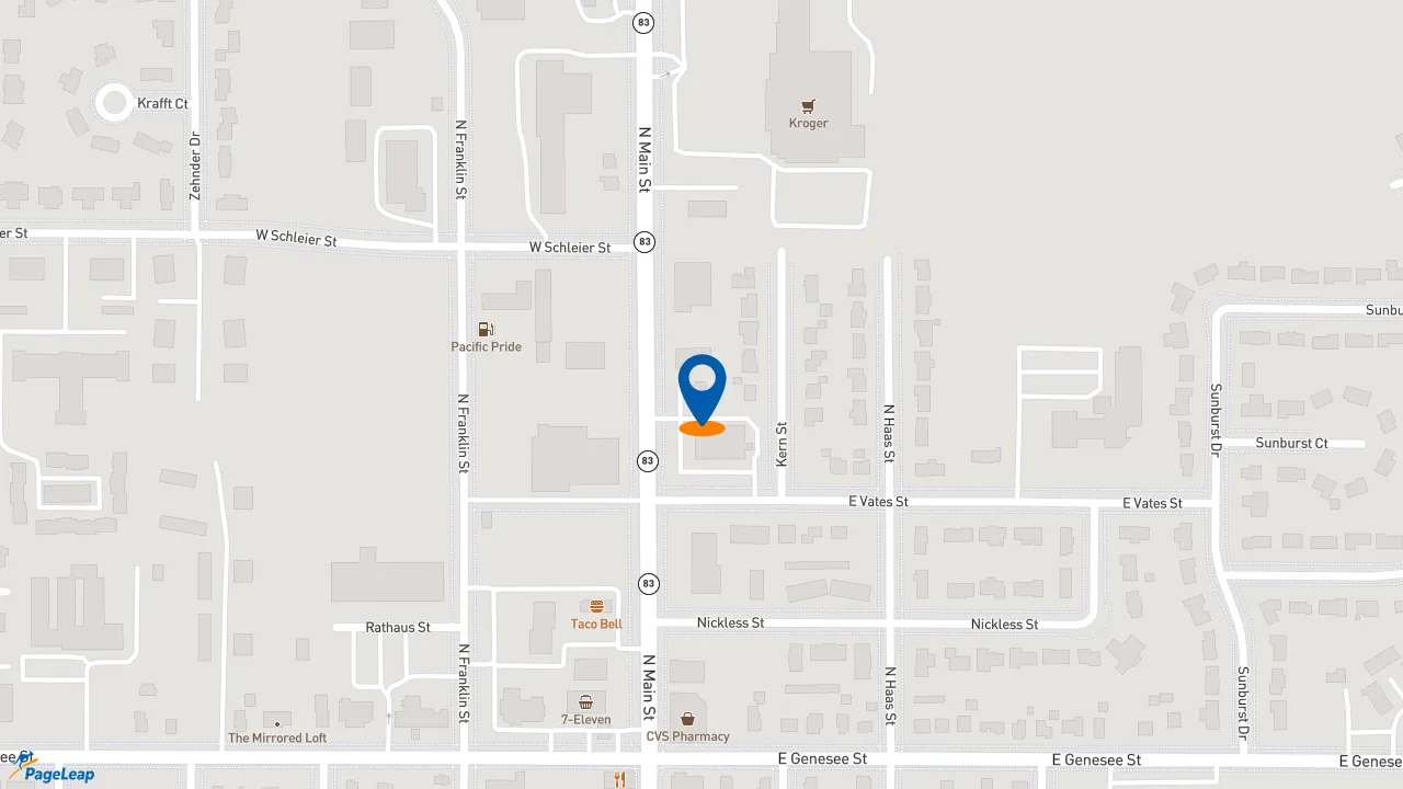 https://pageleap.com map showing location of Subway in Frankenmuth.