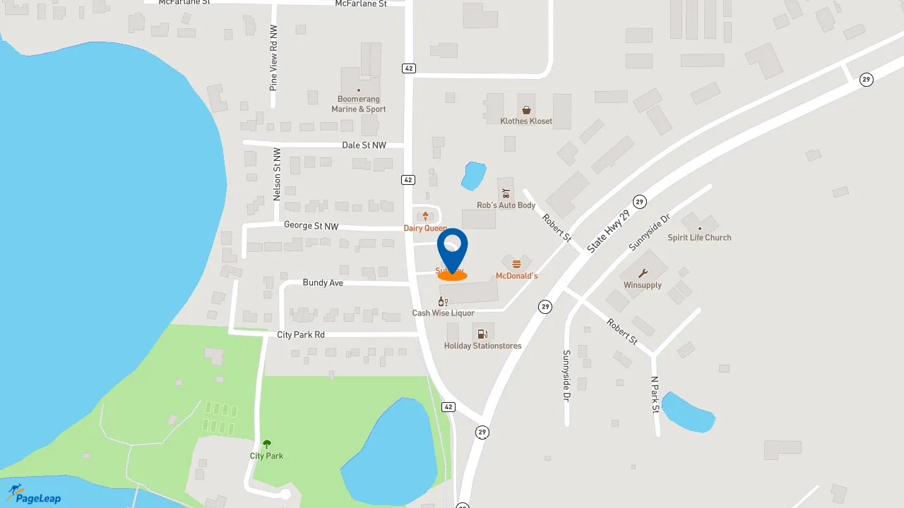https://pageleap.com map showing location of Subway in Alexandria.
