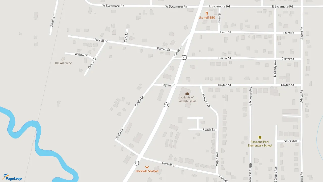 https://pageleap.com map showing location of Subway in Picayune.